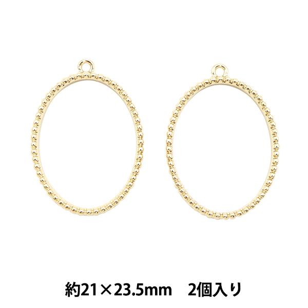 レジンパーツ 『レジン枠 ドット ゴールド 2個入り』
