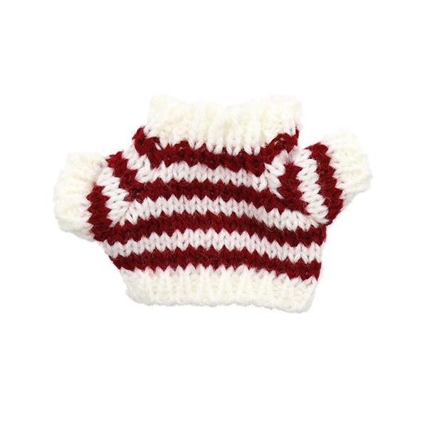 韓国で人気のモールドールの装飾用ミニチュアパーツです!ボーダー柄の小さな毛糸のセーター。モールドール以外にも、ミニチュアドールやぬいぐるみ、推しぬいの衣装にもオススメ。[モール モールドール モールアート 手芸モール 工作モール 手芸  材...