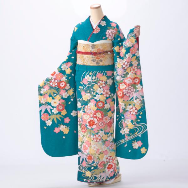 楽天市場】【レンタル】【成人式】振袖 フルセット Lサイズ 青 - 着物 