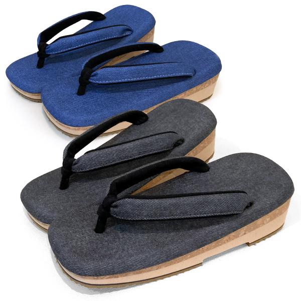 上質なデニム生地、コルクを使った衝撃吸収ソール、スニーカーのように優しく足を包む程よいクッション性と足に馴染むフォルム。日本の草履職人が生地、素材、デザインと全てにこだわり抜いたワンランク上のデニム雪駄です。厳選デニム生地：摩擦、堅牢度に強...