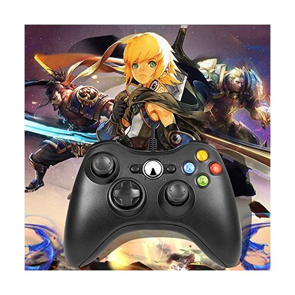 Cypin Xbox360 コントローラー Pc 有線 ゲームパッド ケーブル 二重振動 Windows 絶品 人体工学 10 Win7 8