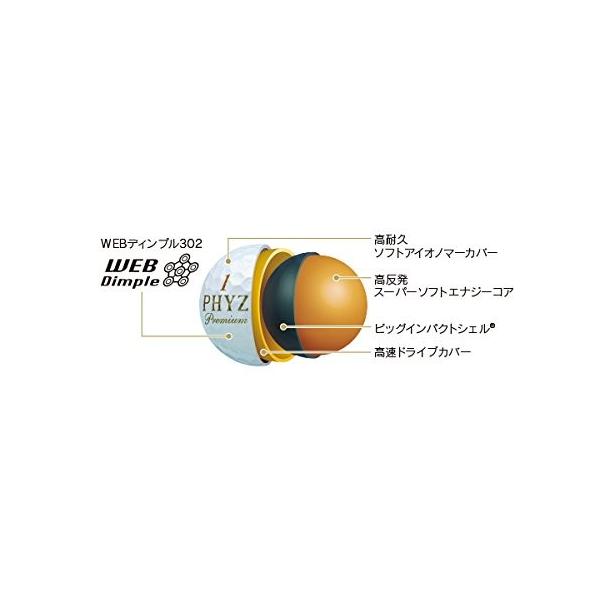 Bridgestone ブリヂストン ゴルフボール Phyz プレミアム Pmgx 公式ストア 1ダース ゴールドパール 12個入り