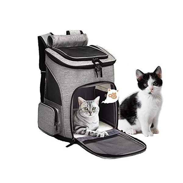 ペットキャリーリュック 猫 キャリーバッグ 小型犬 リュック 軽量 撥水 折畳 ペットバッグ