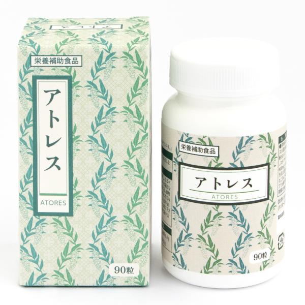 製品基本情報（1日3錠、栄養成分表）「アトレス」/内容量：36g（1錠400mgX90錠）1.摂取方法栄養補助食品として1日3粒を目安に水などと一緒にお召し上がりください。2. 注意事項開封数にはしっかり開封口を閉めて保管し、なるべく早くお...