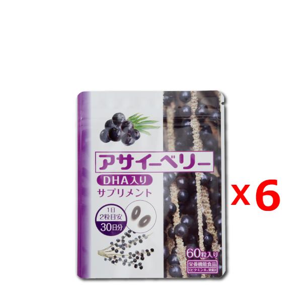 6個セット【1個あたり3,348円】■天然ミラクルフルーツ■話題のアサイーを配合■ＤＨＡ、ビタミンＡ、亜鉛をプラス。