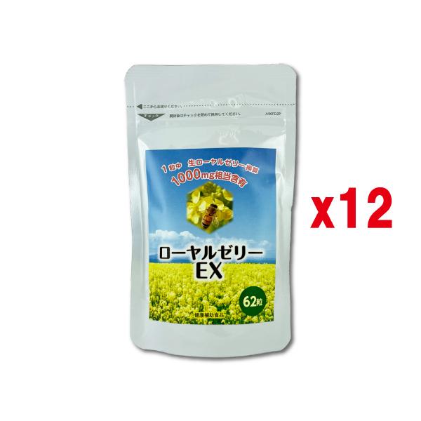 ローヤルゼリー1000がリニューアル！形状が糖衣錠からカプセルに変わりました。内容量　90粒→62粒1粒中にローヤルゼリー1000mg相当含有！12個セット【1個あたり3,240円】