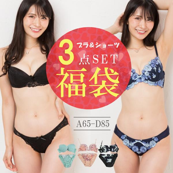 ブラジャー ショーツ 3点セット レディース ブラショーツ アンダーウェア インナー 上下セット  女性 セットアップ 福袋