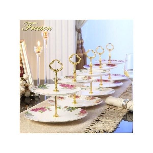 ケーキスタンド 高級 アフタヌーンティー用プレート 2段セット ゴージャス サンドイッチ スコーンフルーツ トレー 皿 Wh 0429 0080 わいわいshop 通販 Yahoo ショッピング