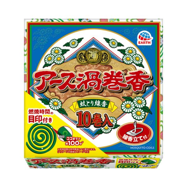 安定した効きめの蚊とり線香。ビャクダンの香り。1巻約7時間効果が持続。約100分毎の目印付きなので、折って使う時などに便利です。線香立て入。
