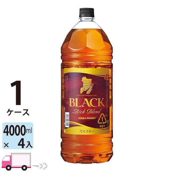 他サイト： 送料無料 ブラックニッカ リッチブレンド ペット 4000ml 4L 1ケース (4本)の商品画像