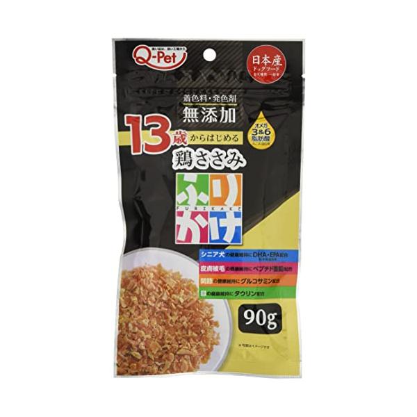 他サイト： 九州ペット (KYUSG) Q-Petふりかけ13歳からの鶏ささみ 90gｘ6の商品画像