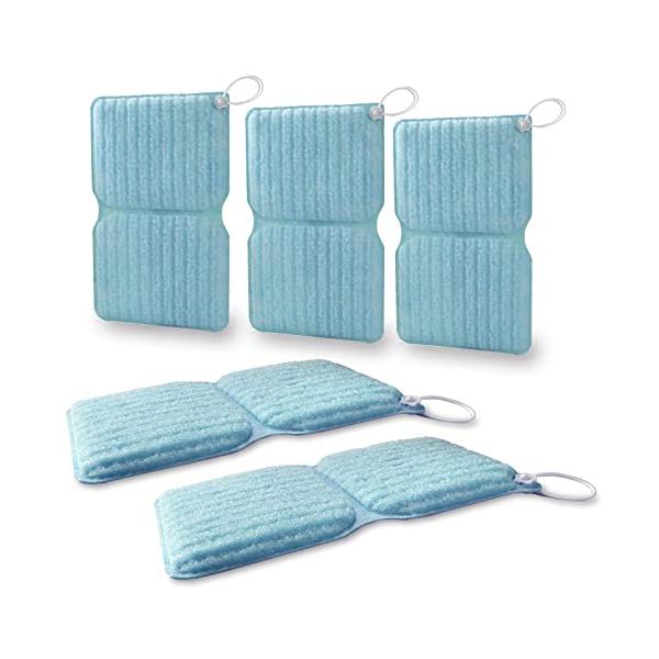 他サイト： サンコー お風呂 スポンジ 浴槽 掃除 お得用 5個 バスピカピカ 水だけでも汚れが落とせる特殊繊維 びっくりフレッシュ ブルー 日本製 Bの商品画像