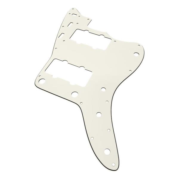エイジドホワイト3PLY、インチ規格品現行USA AMERICAN VINTAGE JAZZMASTER PICKGUARDSを元に製作□主な適合モデル現行Fender USA JMモデル
