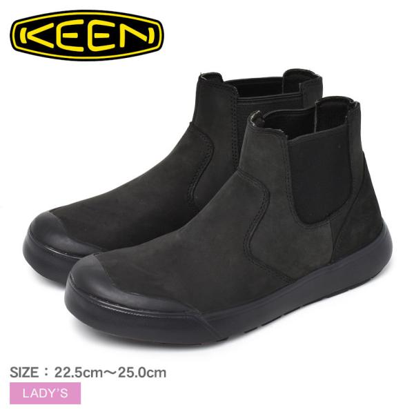 SALE キーン ブーツ レディース エレナ チェルシー KEEN 1022030 ブラック 黒 シ...