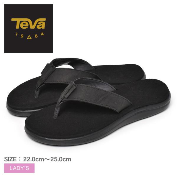 �e�o �T���_�� ���f�B�[�X W �{�� �t���b�v ���U�[ TEVA 1106867 �u���b�N �V���[�Y �r�[�`�T���_�� �g���O�T���_�� �u�����h ��̓�