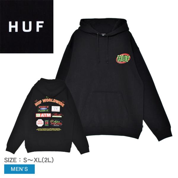 HUF（ハフ） パーカー メンズ PROMO HOODIE HUF PF00764 ブラック 黒