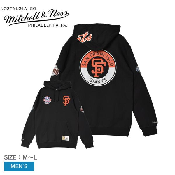 ミッチェルアンドネス プルオーバーパーカー メンズ City Collection Fleece Hoody San Francisco Giants MITCHELL ＆ NESS 黒