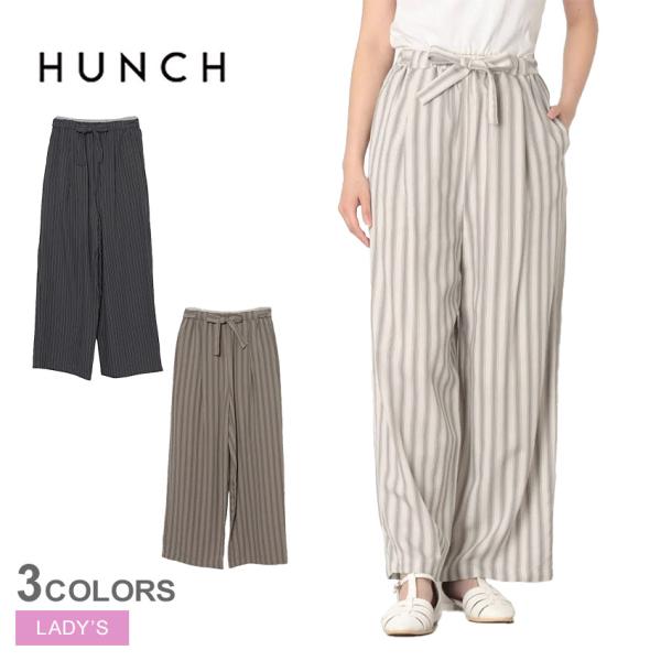 ✨美品✨近年 慈雨 サルエルパンツ ペチコート付き ストライプ イージーパンツ hunch（ハンチ） パンツ レディース ストライプ イージーパンツ HUNCH