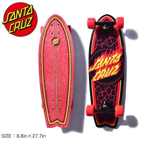 サンタクルーズ スケートボード SHARK FLAME DOT 8.8×27.7 SANTA CRUZ