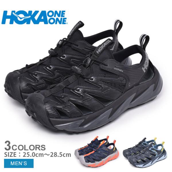 HOKA ブラック サンダル 27cm(US9) HOKA ONEONE メンズファッション（サイズ（cm）：27cm
