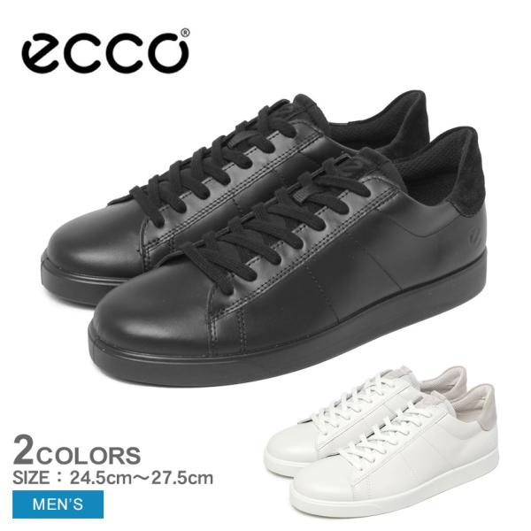 ecco（エコー） スニーカー メンズ ECCO 5213045 ブラック 黒 ホワイト