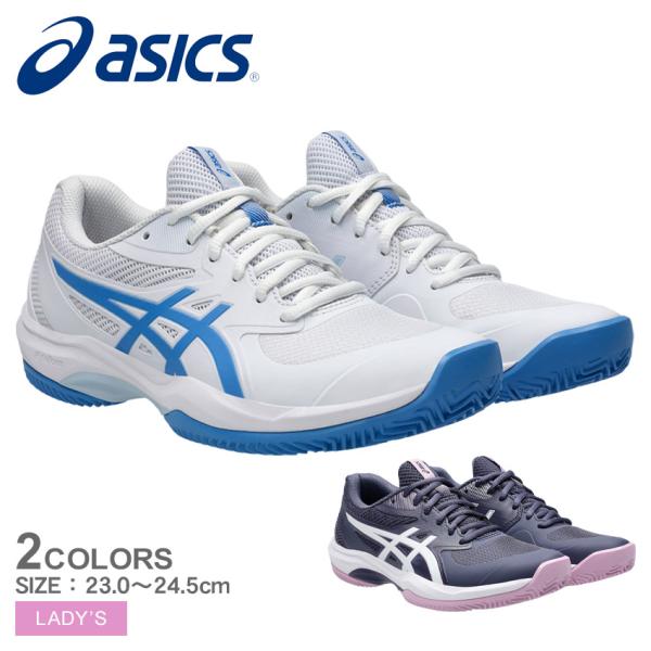 ASICS テニスシューズ ホワイト/ブルー ASICS アシックス テニスシューズ レディース 1042A282 ホワイト