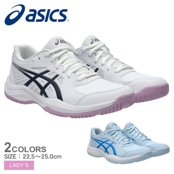 ASICS テニスシューズ ホワイト/ブルー ASICS アシックス テニスシューズ レディース 1042A283 ホワイト