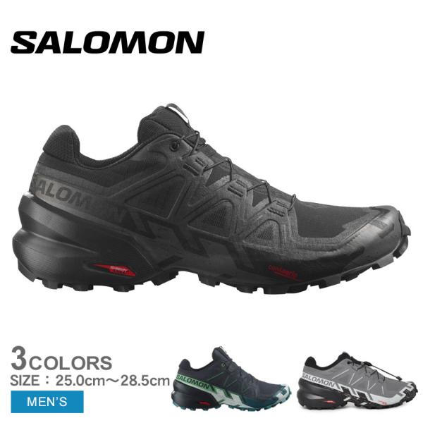 ひろふしSALOMON ブラック トレイルランニングシューズ サロモン SALOMON メンズ トレイルランニングシューズ ゴアテックス