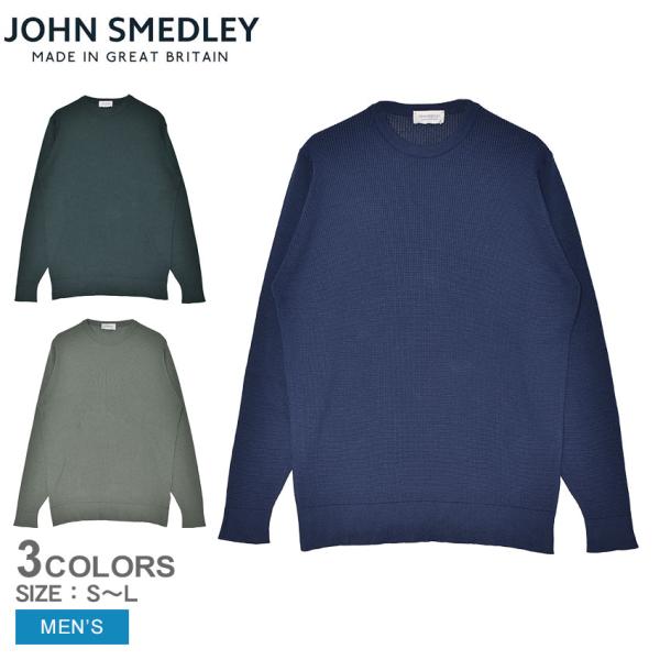 JOHN SMEDLEY（ジョンスメドレー） 長袖Tシャツ メンズ ネイビー 紺