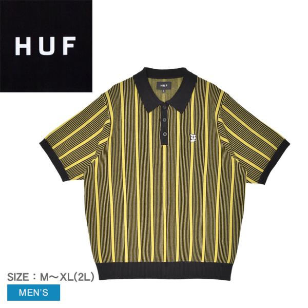 新品タグ付き HUF ハフ 半袖ニット ポロシャツ 黒 XXL 3L大きいサイズ 新品タグ付き HUF ハフ 半袖ニット ポロシャツ 黒 XXL 3L大きいサイズ