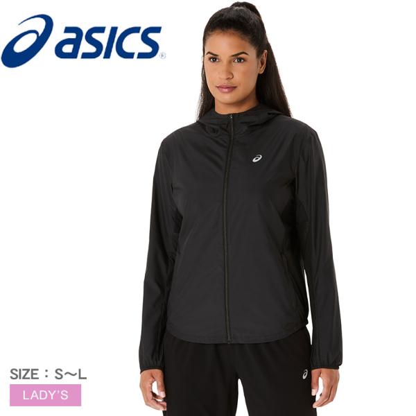 アシックス トレーニングジャケット レディース ASICS 2012D232 ブラック 黒 ウェア ジャージ アウター ランニングブレーカー シンプル スポーツ スポーツウェア