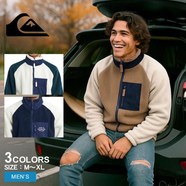 Quiksilver フード付きジャケット ベージュ/ブラック Quiksilver フード付きブルゾン（ブルゾン/ジャンバー） | OFF