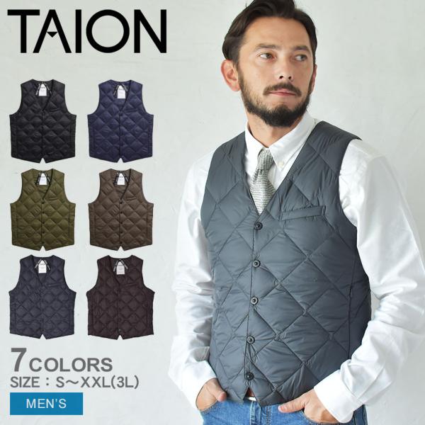 TAION ネイビー キルティングベスト 別注】＜TAION＞インナーダウンベスト （ダークネイビー） -WWSワーク
