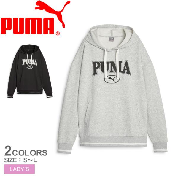 PUMA（プーマ） パーカー レディース PUMA 623332 ブラック 黒 グレー