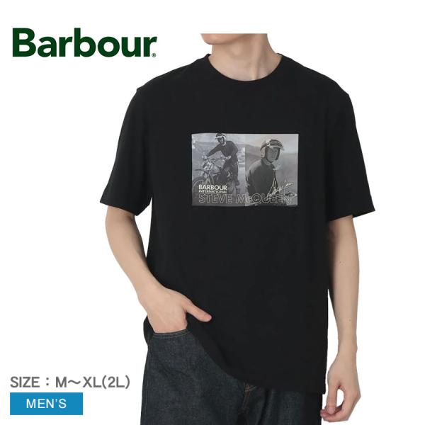Barbour（バブアー） 半袖Tシャツ メンズ BARBOUR MTS1585 ブラック 黒
