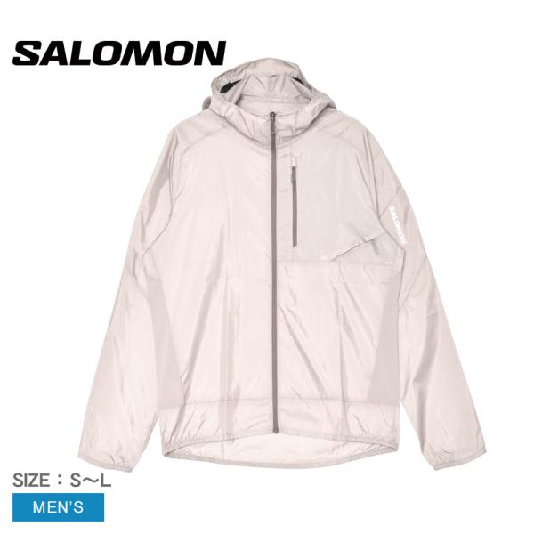 サロモン ジャケット メンズ SALOMON LC2420800 ピンク ウェア アウター ウィンドジャケット 撥水 はっ水 防風性 羽織 防風 軽量 上着 長袖 カジュアル シンプル