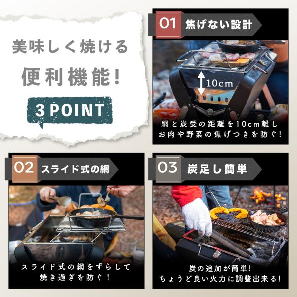 �o�[�x�L���[�R�����@�܂肽���ݎ� ��� �Y�Ώ�  Suitcase BBQ GUSTA �O�X�^ �O���� 1-4�l�p �y�� �R���p�N�g ������� ���������� �������� ���̓� ���i�摜2
