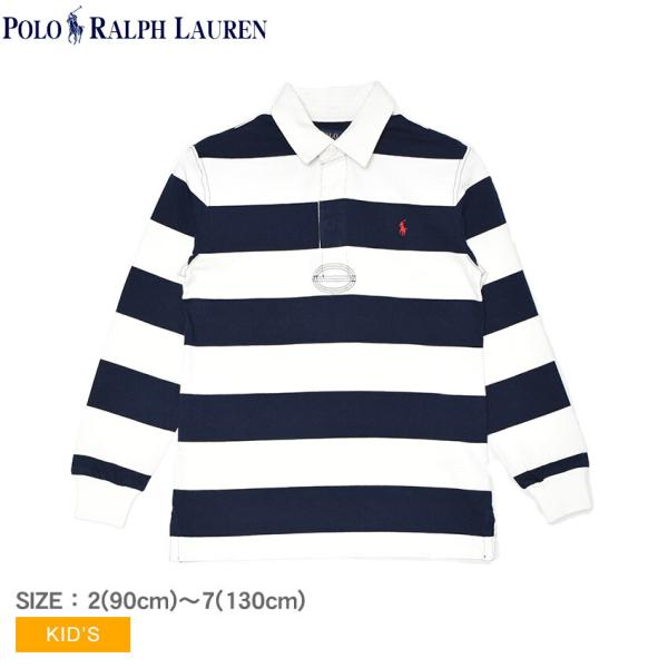 Ralph Lauren 黒白ストライプ 長袖ポロシャツ POLO RALPH LAUREN（ポロ・ラルフローレン） ポロ ラルフローレン 長袖