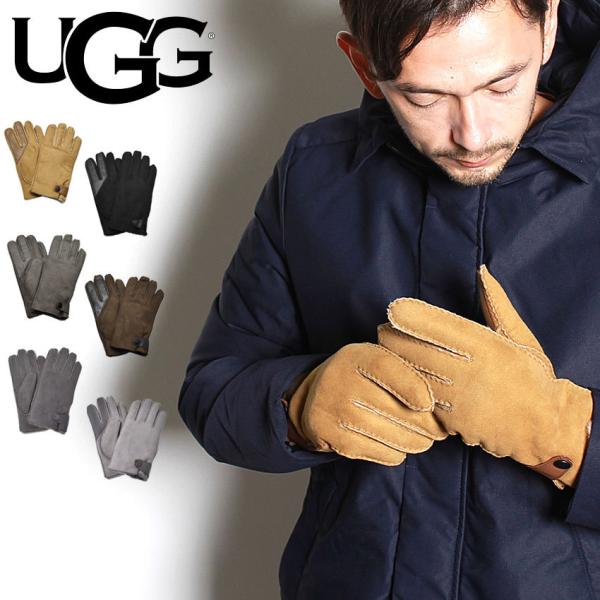 UGG（アグ） 手袋 メンズ シープスキン サイド タブ テック グローブ