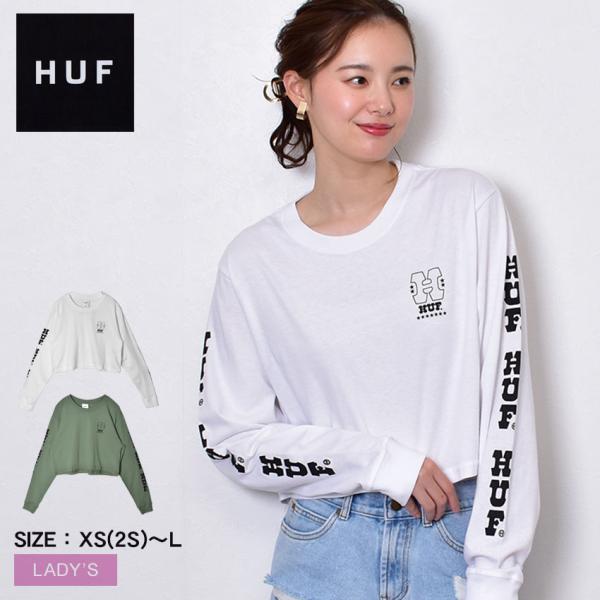 ハフ 長袖Tシャツ レディース WHEELIE L/S CROP TEE HUF WTS0057 ハフ 長袖Tシャツ レディース WHEELIE L/S CROP TEE HUF WTS0057