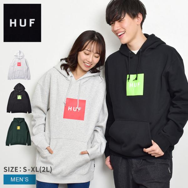 HUF（ハフ） パーカー メンズ エッセンシャルズ ボックス ロゴフーディ