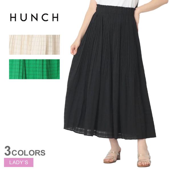 hunch（ハンチ） スカート レディース シアーチェック プリーツ