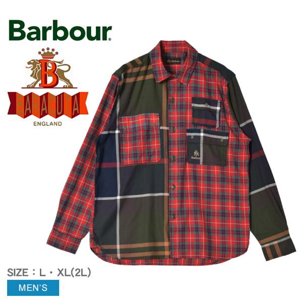 Barbour ワークシャツ ジャケット長袖シャツ ネイビー S z-sports_26225011