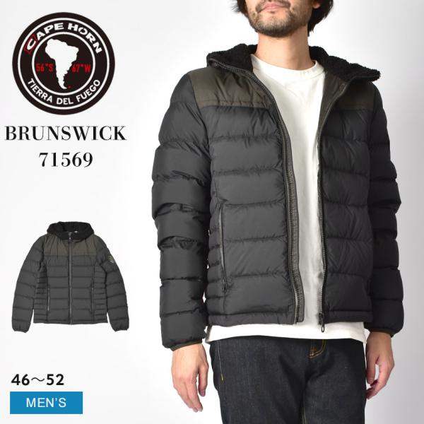 CAPE HORN ブラック ダウンジャケット CAPEHORN（ケープホーン） ダウンジャケット メンズ BRUNSWICK CAPE