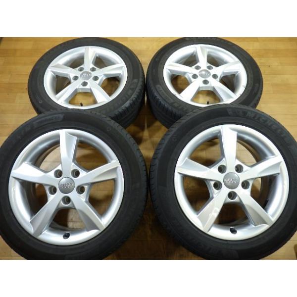 アウディ A3 8V 純正 ホイール タイヤ 4本セット 5H-112 16インチ 6.5J+43 205/55R16 ミシュラン PRIMACY4 2021年