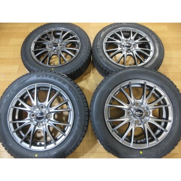 軽四 新品 ブリヂストン スタッドレスタイヤ ホイール 4本 14インチ 155/65R14 ブリザック VRX2 2024年 ワゴンR N-BOX N-WGN ルークス ek