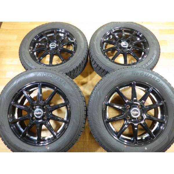 マツダ2 MAZDA2 DJ デミオ E12 ノート 装着に EURO SPEED ホイール スタッドレスタイヤ 4本 15インチ 185/65R15 ヨコハマ