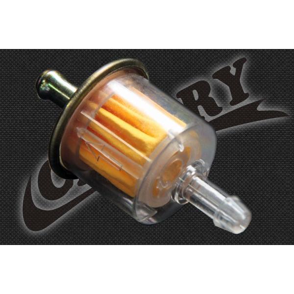 汎用の燃料フィルターです。マグネットは入っていません。 使い勝手の良い中型サイズ。 上蓋の部分がなぜか鉄製です。ヤラレ仕様にいいかもしれません。 車両への適合は画像の寸法を参考にしてください。 ＊厚みが2センチを超えてしまうためメール便では...