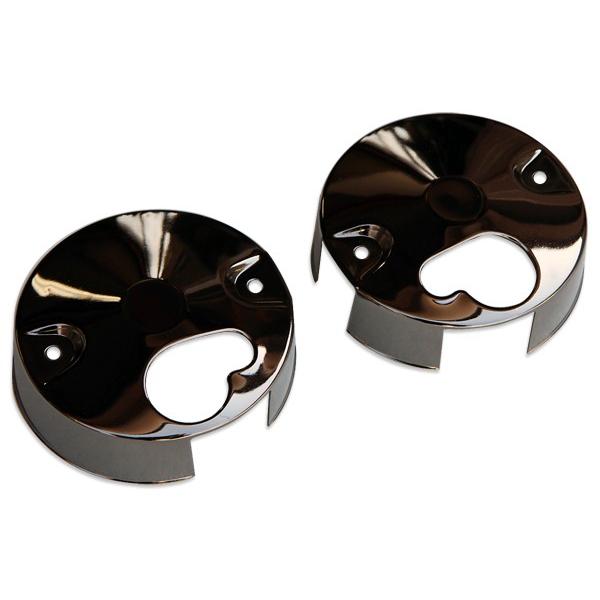 【547】 Z400FX メーターカバーセット ブラッククローム 上下セット 539】【Z400FX】 新品メーターカバー下側 ブラッククローム 旧車