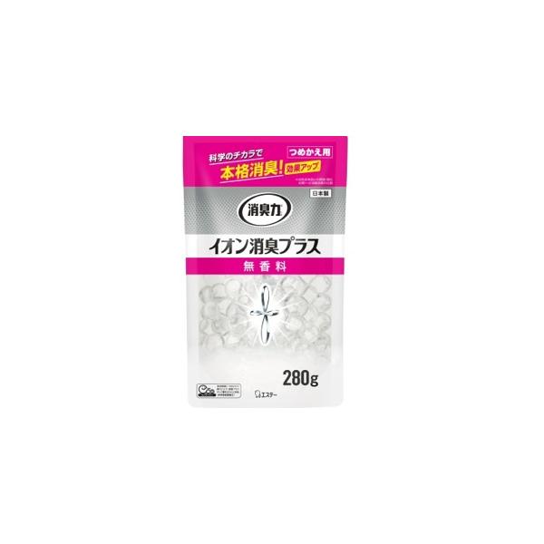 エステー  消臭力クリアビーズ　イオン消臭プラス　つめかえ　無香料　280g
